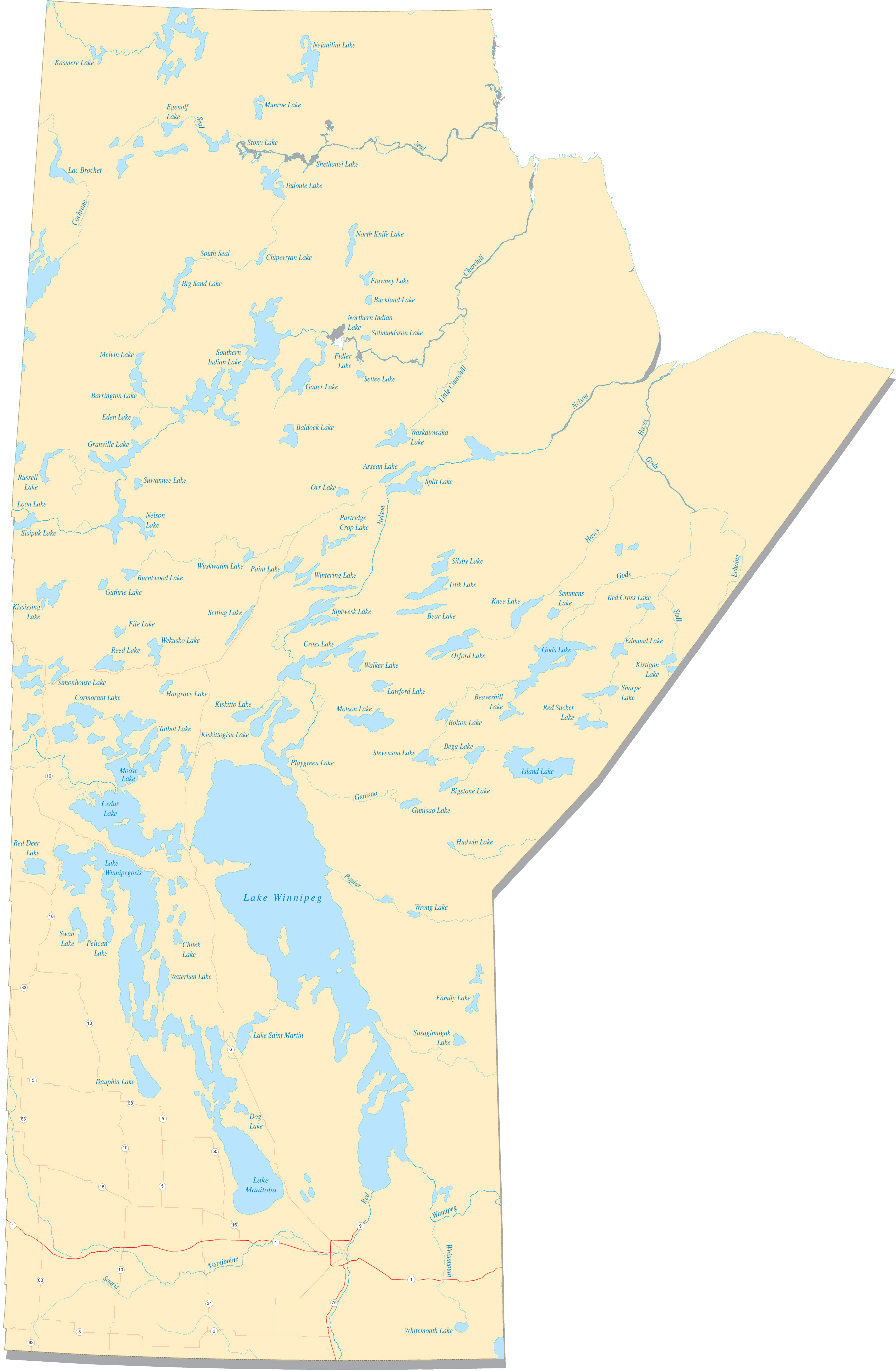 map of manitoba
